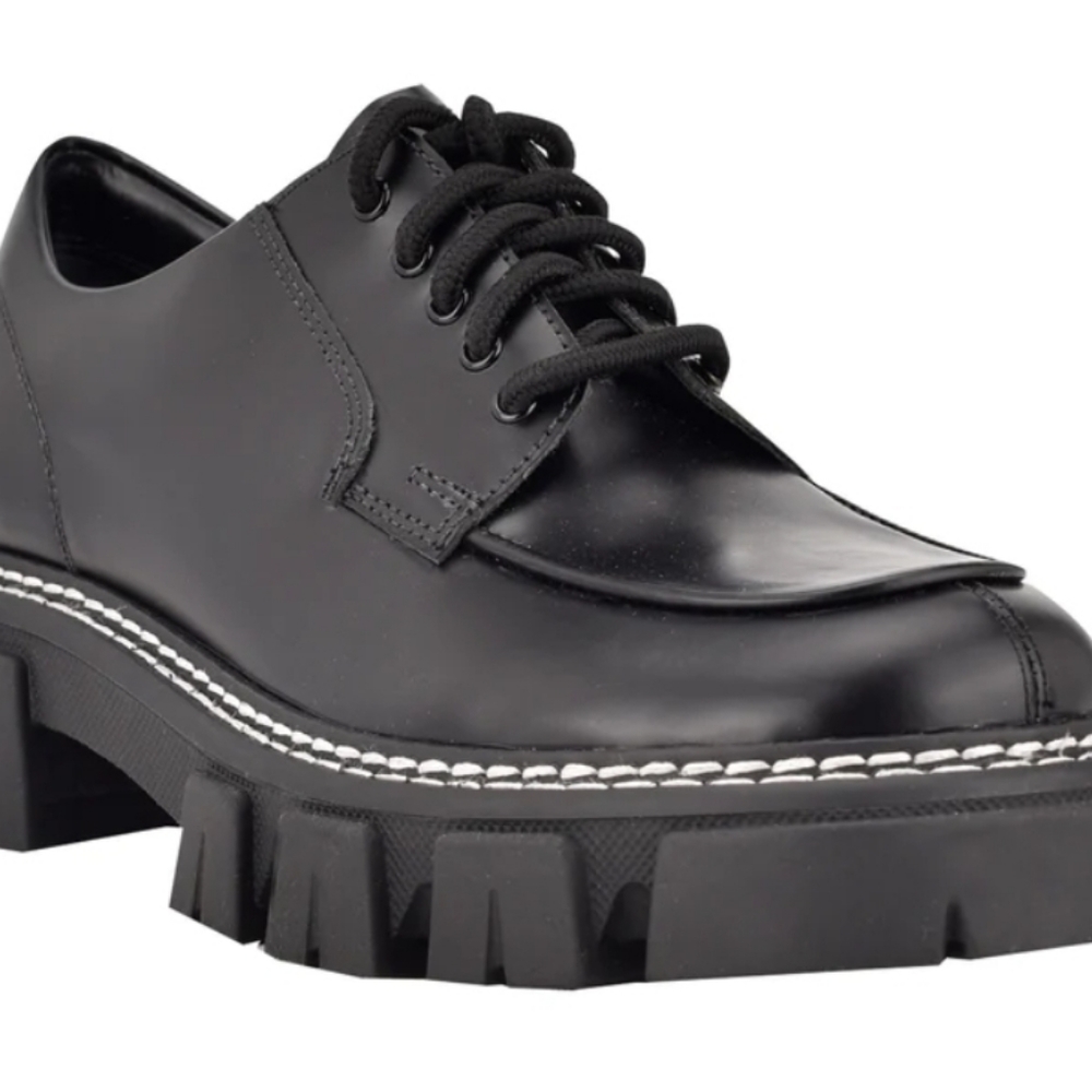 Marc Fisher Lug Sole Leather lace up Platforms